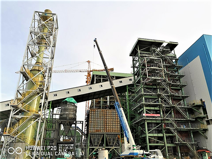 越南正隆平陽造紙責(zé)任有限公司CLVP 1號(hào)廢渣爐安裝工程